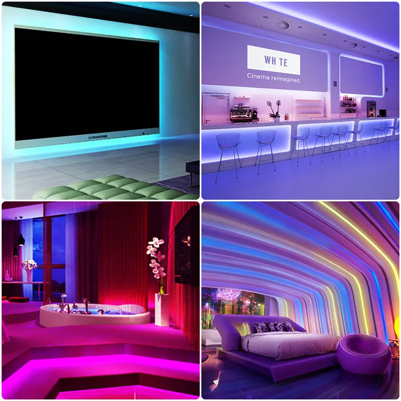 10M DC12V SMD5050 RGB LED Strip Light Kit Indoor Home Lamp   EU US Power Adapter   24Keys IR Remote Control Christmas Decorations Clearance Christmas Lights