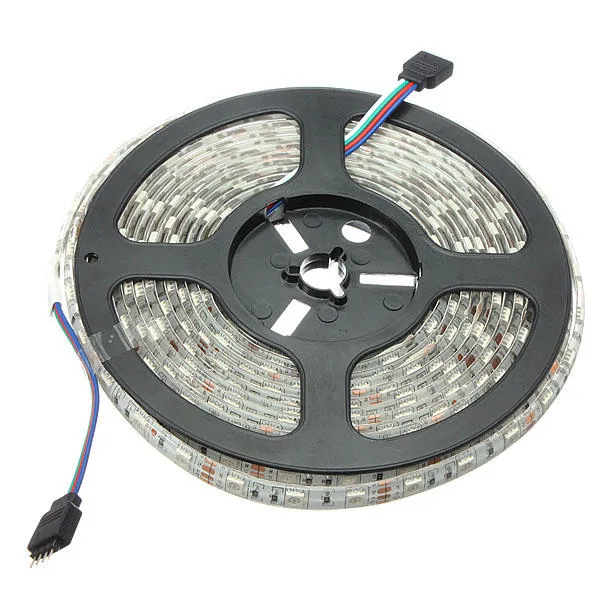 10M SMD 5050 Waterproof RGB 600 LED Strip Light   IR Controller   Cable Connector   Adapter DC12V