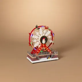 11"H Battery operated Lighted Musical Moving Holiday Ferris Wheel