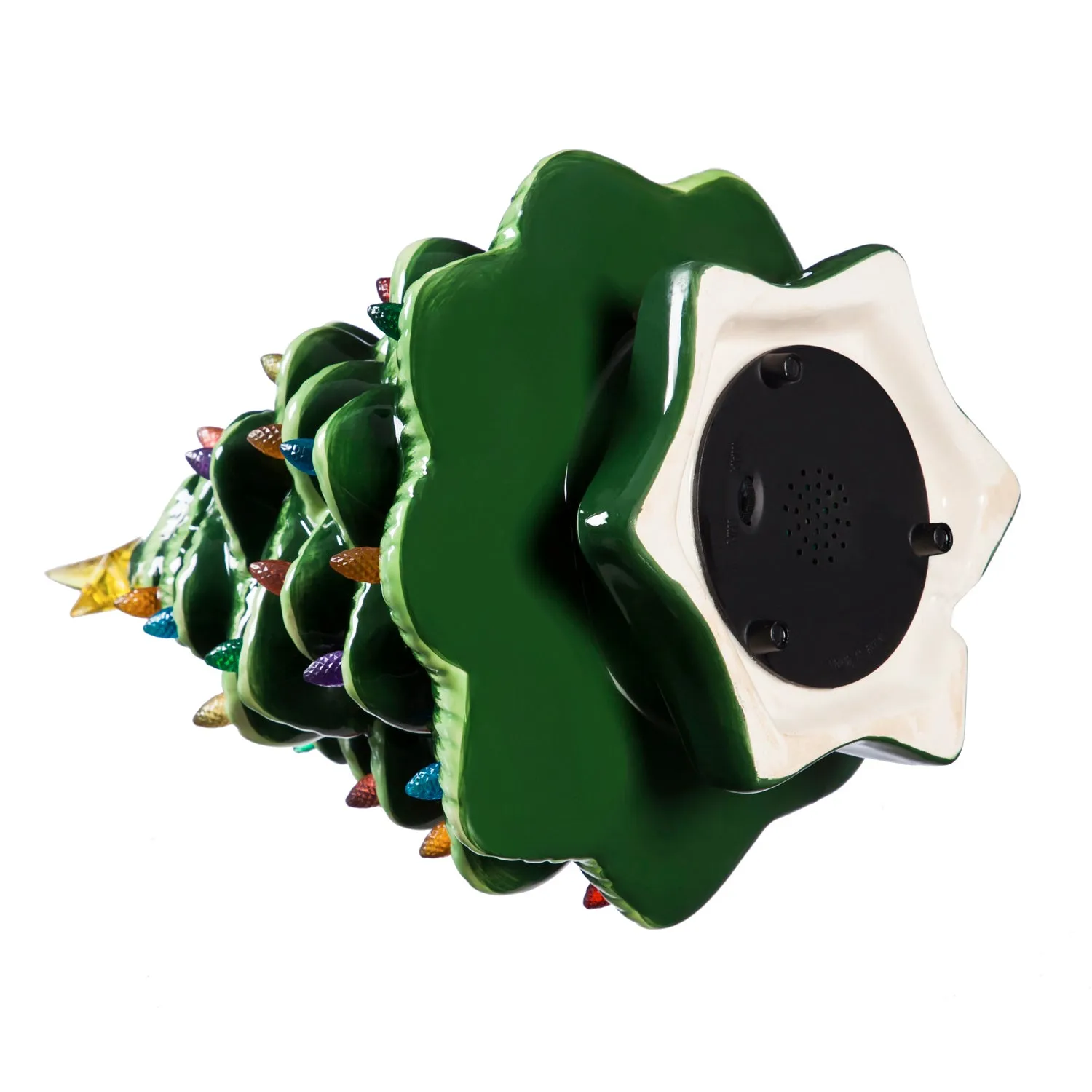 14'' LED Ceramic Christmas Tree with Lights and Music,8led552