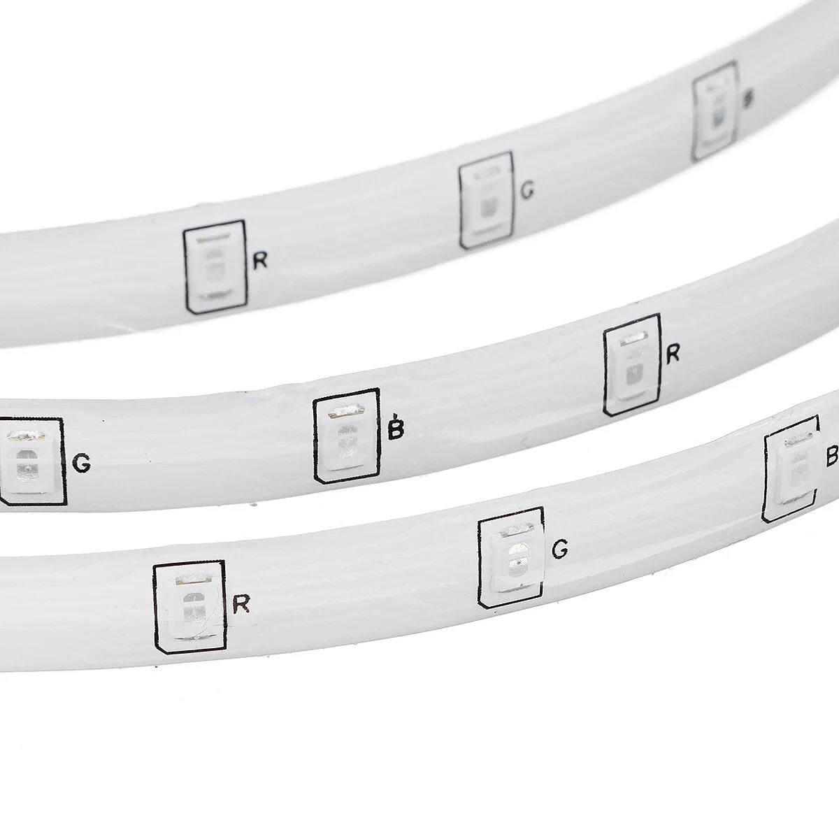 16FT 5M 2835 RGB 300LED Light Strip Waterproof/Non-waterproof Music Lamp with 20Keys Remote Control   Power Adapter