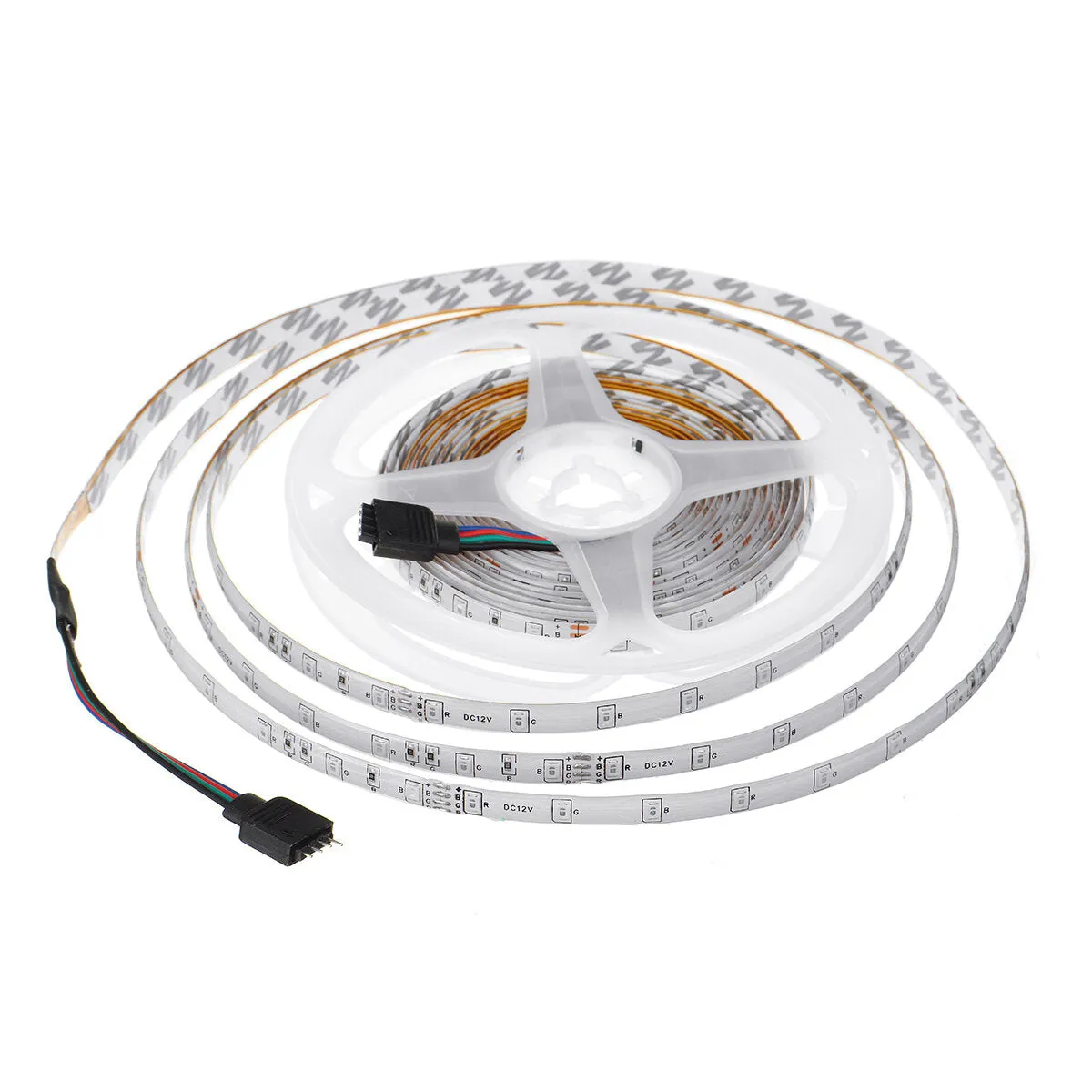 16FT 5M 2835 RGB 300LED Light Strip Waterproof/Non-waterproof Music Lamp with 20Keys Remote Control   Power Adapter
