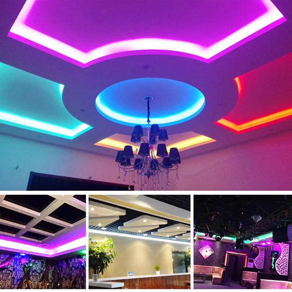1M/2M/3M/4M/5M 5050 RGB LED Strip Light USB Power Color Changing Tape Cabinet Lamp 44Keys Remote Control