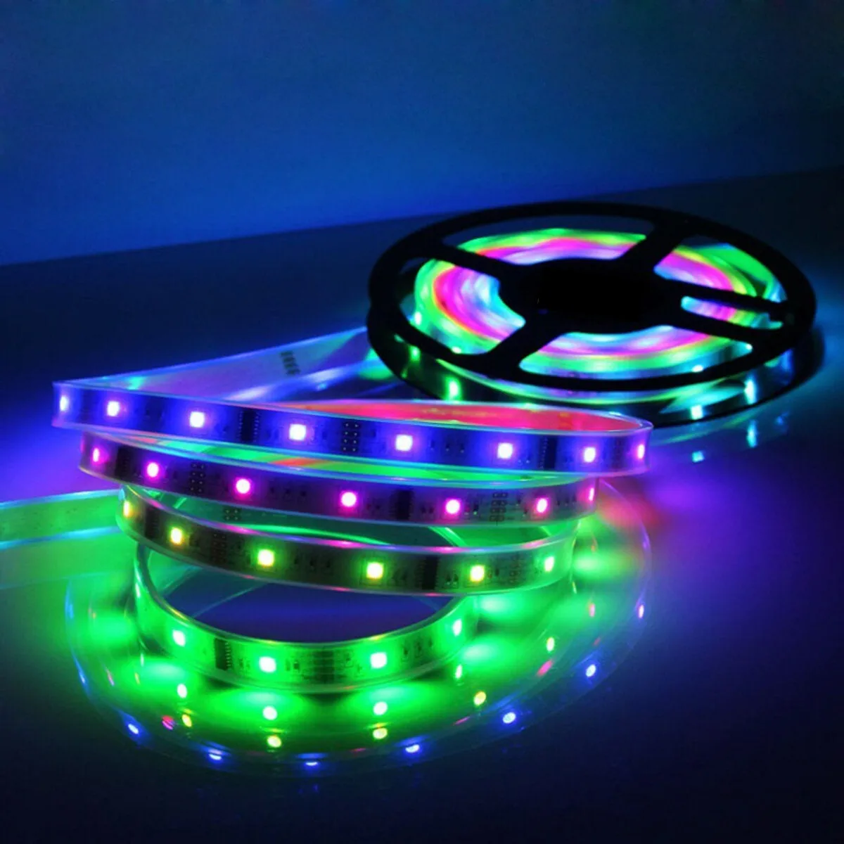 1M/2M/3M/4M/5M 5050 RGB LED Strip Light USB Power Color Changing Tape Cabinet Lamp 44Keys Remote Control