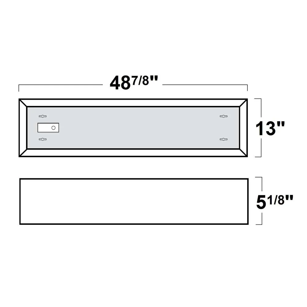 1x4 Ft. Surface Mount Frame Kit for LED Troffers