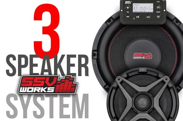 2019  Polaris RZR XP1000 Complete SSV Works 3-Speaker Plug-&-Play Kit
