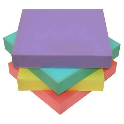 2.5in(65mm) Yellow Polyurethane PU Foam Sheet - 6inx6inx2.5in
