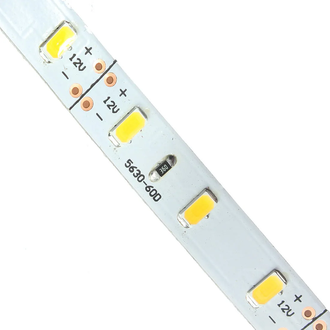 2PCS 5M Warm White 5630 SMD LED Strip Light, 300 LEDs, Non-Waterproof, DC12V for Home