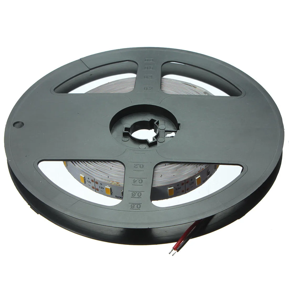 2PCS 5M Warm White 5630 SMD LED Strip Light, 300 LEDs, Non-Waterproof, DC12V for Home