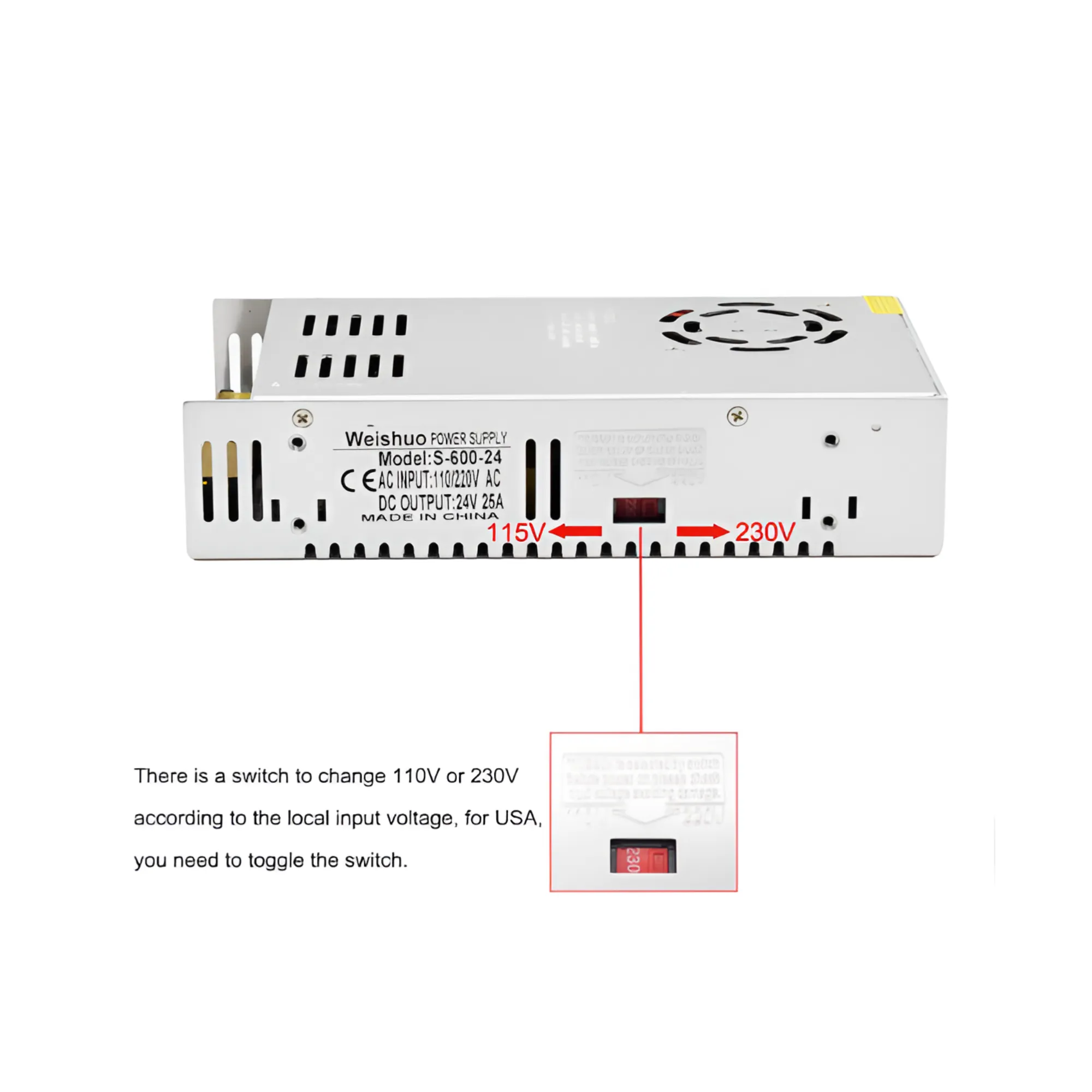 360W AC-DC 12V 30A Iron Box Power Supply – Reliable Power for LED Systems AB-E1100