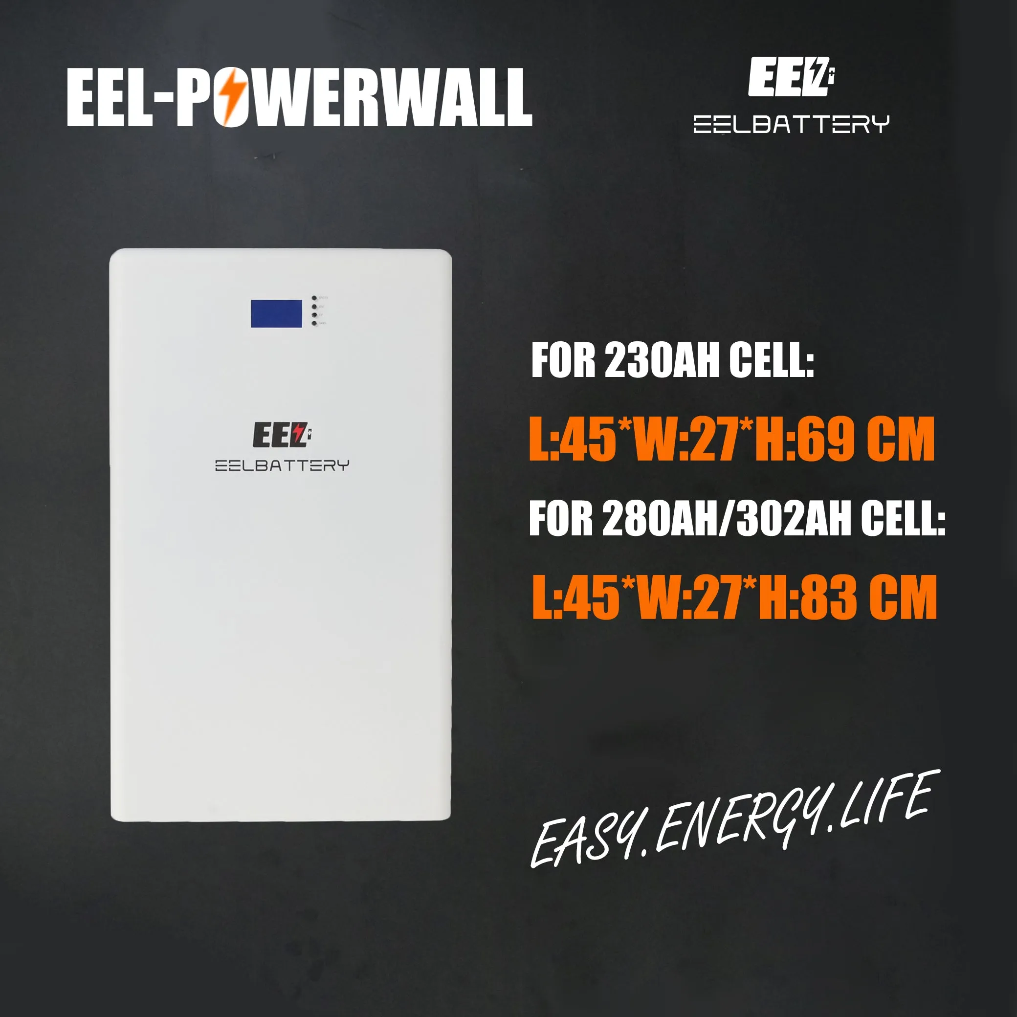 48V 16S DIY Power Wall Mount Kits Built-in Smart Bluetooth BMS Vertical Box 15kwh Home Energy Storage