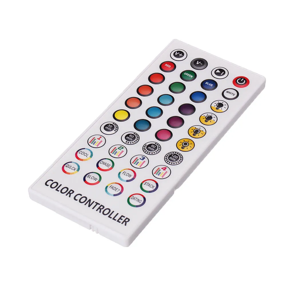 5M 10M Timer Music Control 5050 RGB Waterproof LED Strip Light   40-Key RF Remote   EU Power Adapter DC12V