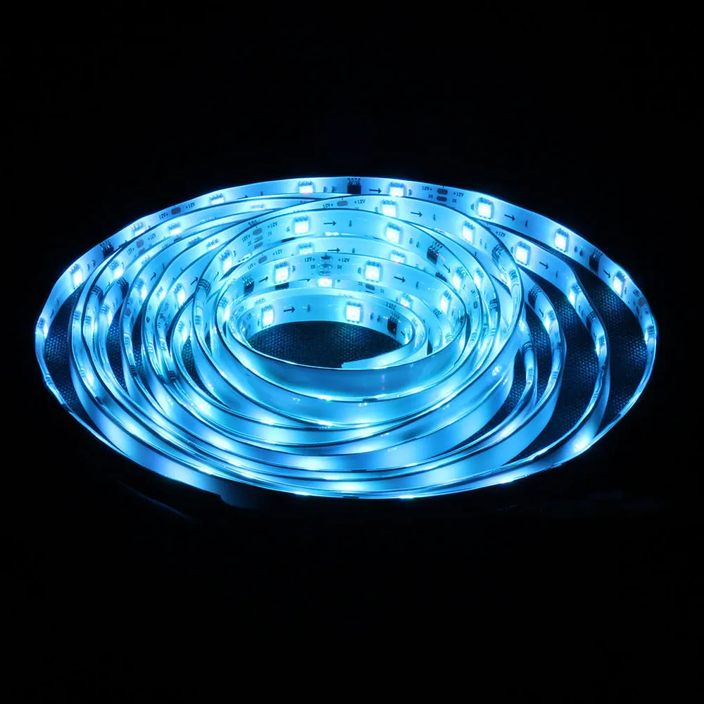 5M 10M Timer Music Control 5050 RGB Waterproof LED Strip Light   40-Key RF Remote   EU Power Adapter DC12V