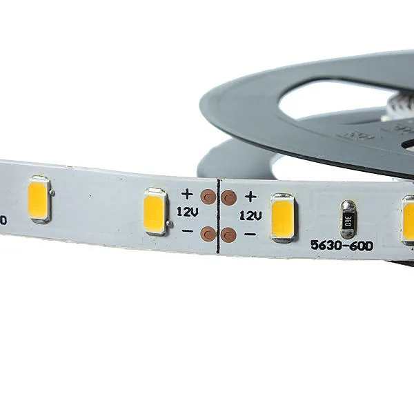 5M 5630 SMD LED Strip Light, 300 LEDs, White/Warm White, Non-Waterproof, DC12V