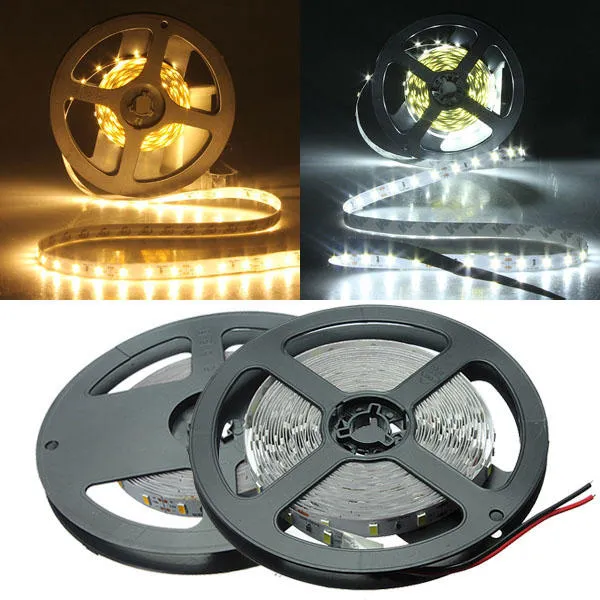 5M 5630 SMD LED Strip Light, 300 LEDs, White/Warm White, Non-Waterproof, DC12V
