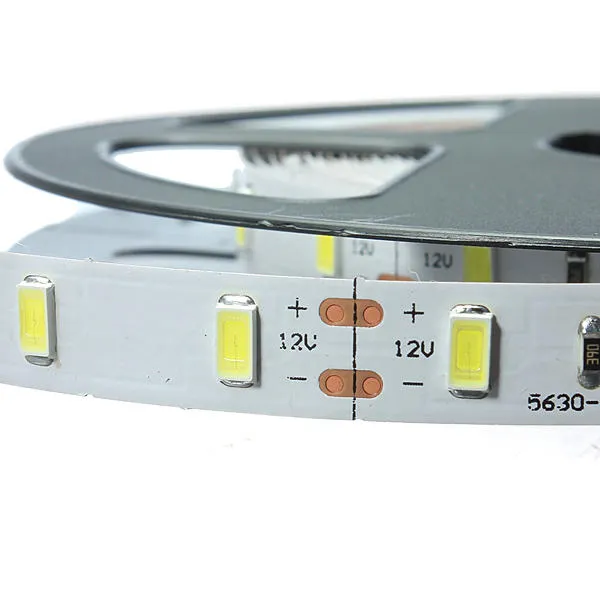 5M 5630 SMD LED Strip Light, 300 LEDs, White/Warm White, Non-Waterproof, DC12V