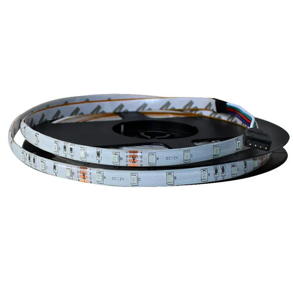 5M Waterproof RGB LED Strip Light SMD 3528, 300 LEDs, 24-Key IR Remote, Power Adapter DC12V