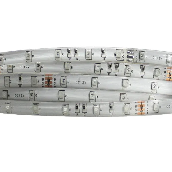 5M Waterproof RGB LED Strip Light SMD 3528, 300 LEDs, 24-Key IR Remote, Power Adapter DC12V