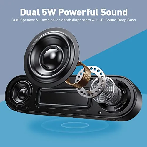ABRRU USB Computer Speakers, PC Speakers for Desktop, Laptop Speakers with Crystal Clear Sound, Loud Volume, Volume Control and Mute Button(USB-C to USB Adapter Included) (Black)