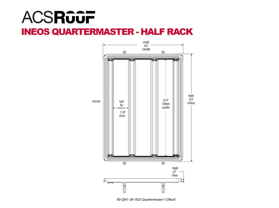 ACS ROOF | Half Roof Platform Rack | INEOS Quartermaster| 2024 