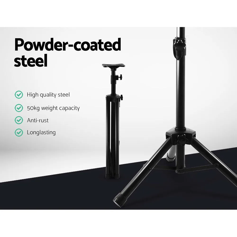 Adjustable Iron Speaker Stand Set 65-120cm with Locking Pins - Alpha