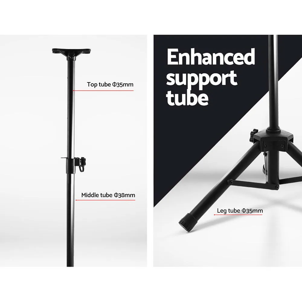 Adjustable Iron Speaker Stand Set 65-120cm with Locking Pins - Alpha