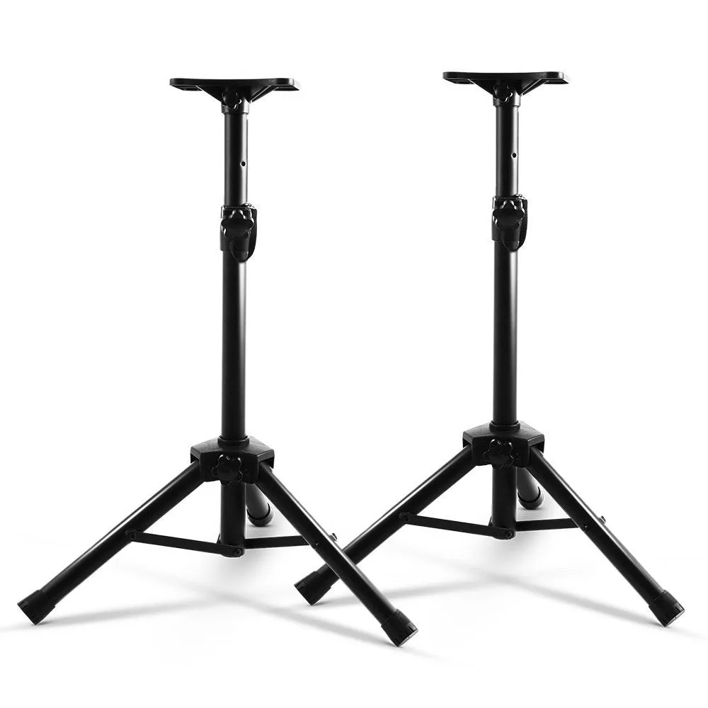 Adjustable Iron Speaker Stand Set 65-120cm with Locking Pins - Alpha
