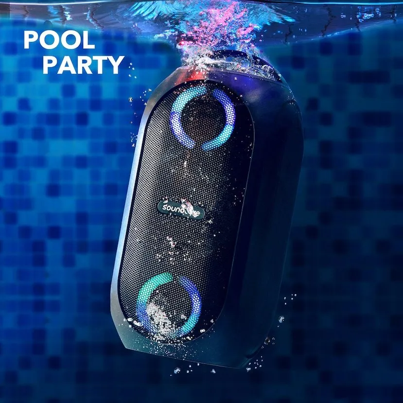 Anker Soundcore Rave PartyCast – 80W IPX7 Waterproof Bluetooth Speaker – A3390H12 – Black