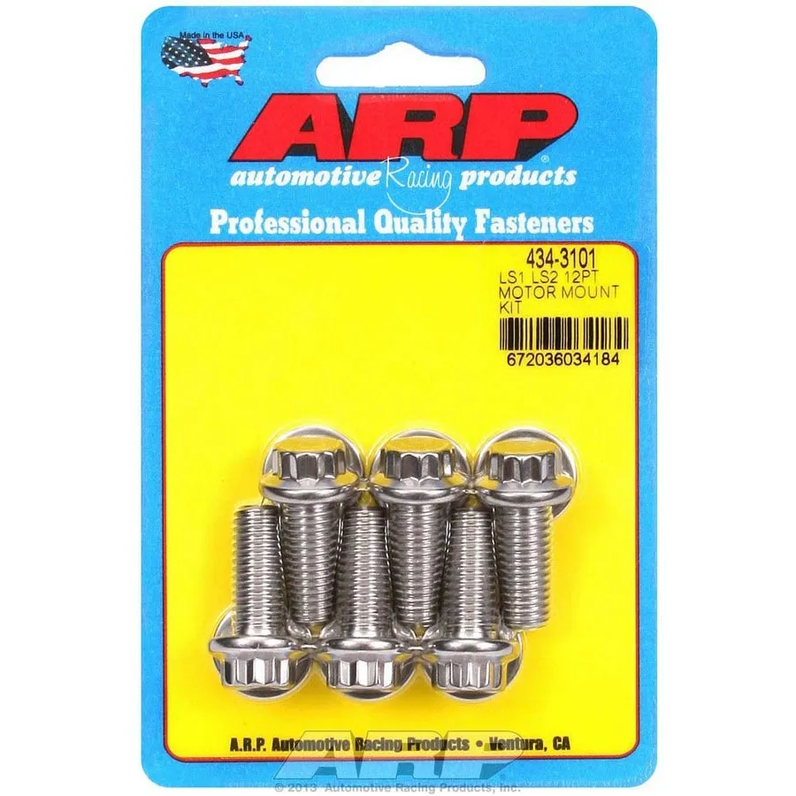 ARP Stainless Steel Motor Mount Bolt Kit - 12 Point LS1/LS2