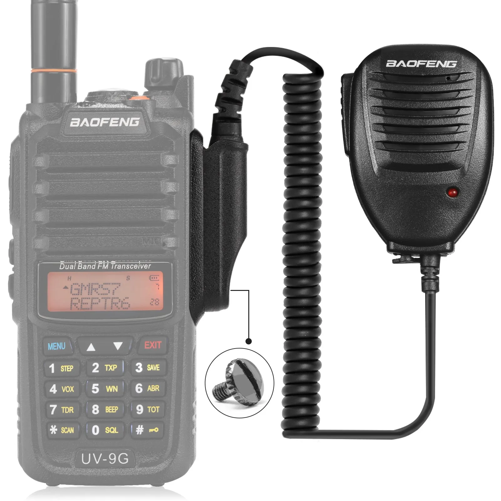 Baofeng Waterproof Shoulder Speaker Mic | UV-9G GT-3WP BF-9700 UV-9R UV-82WP