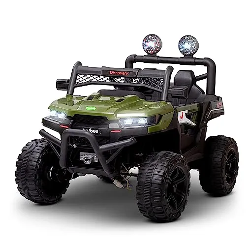 Baybee Battery Operated Jeep for Kids, Ride on Toy Kids Car with LED Light & Music