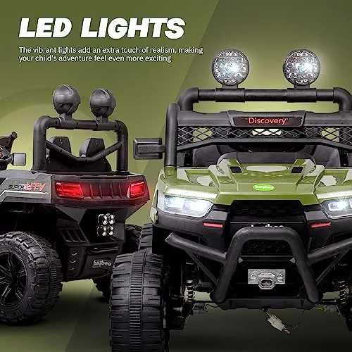 Baybee Battery Operated Jeep for Kids, Ride on Toy Kids Car with LED Light & Music