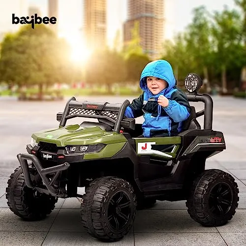 Baybee Battery Operated Jeep for Kids, Ride on Toy Kids Car with LED Light & Music