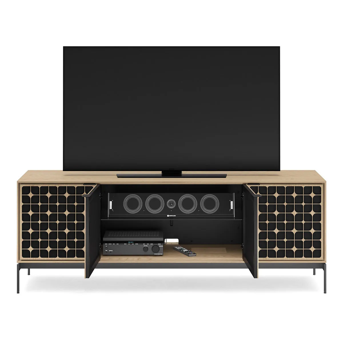 BDI Elements 8709 Constellation Media Cabinet with Console Base (Washed Oak)