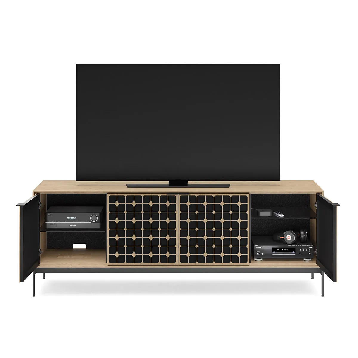 BDI Elements 8709 Constellation Media Cabinet with Console Base (Washed Oak)