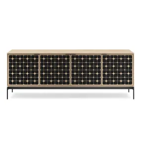 BDI Elements 8709 Constellation Media Cabinet with Console Base (Washed Oak)