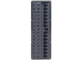 BEP 12V DC Circuit Breaker Panel 16 Way - Vertical - No Meters