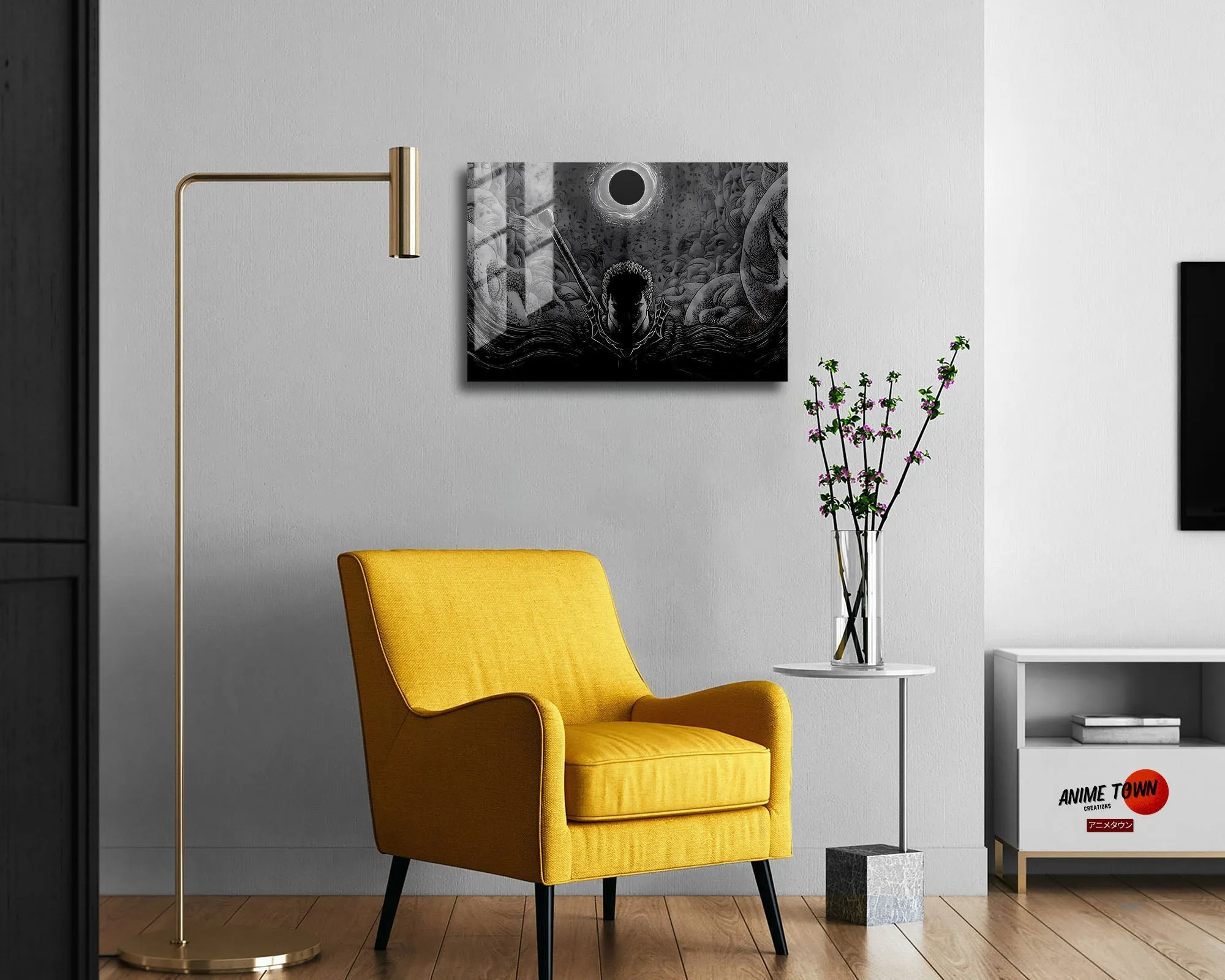Beserk Black and White Metal Poster