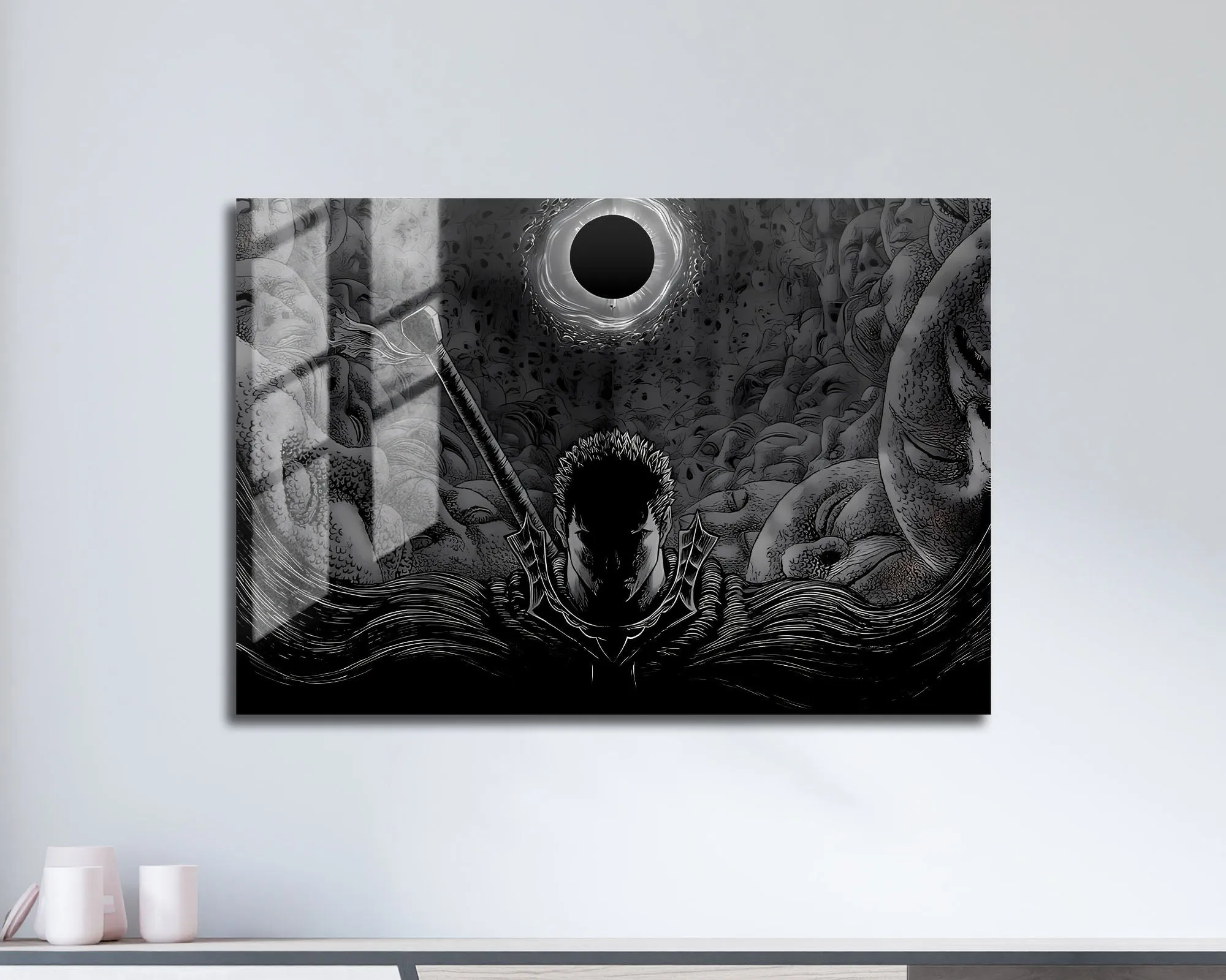 Beserk Black and White Metal Poster