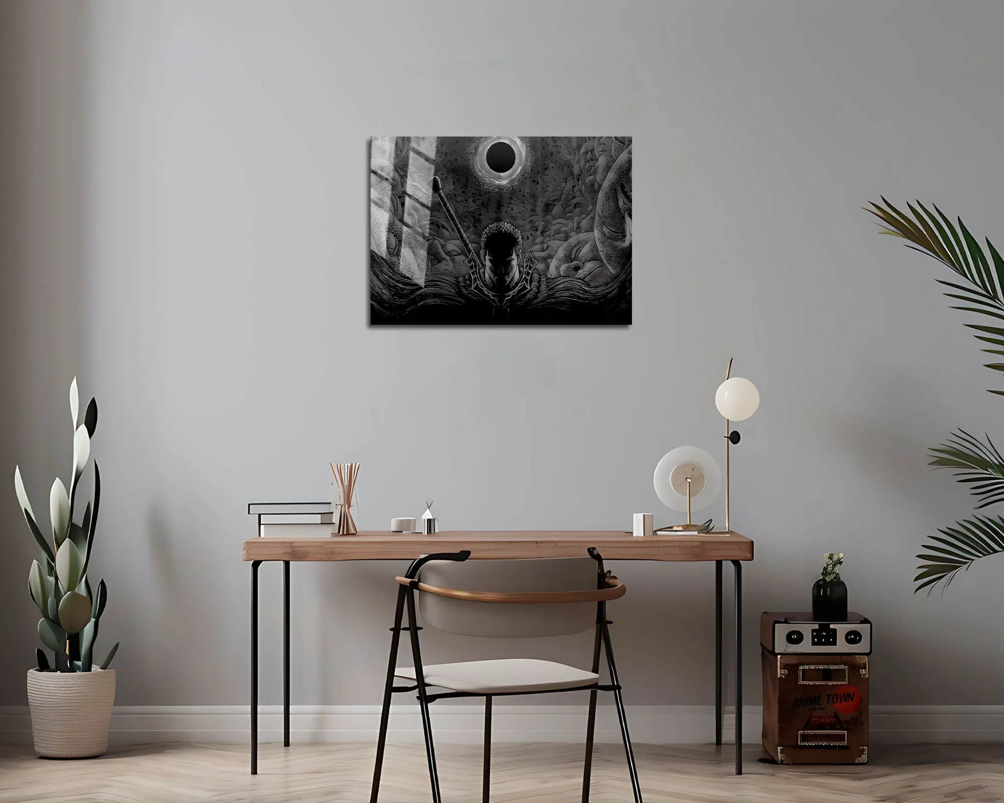 Beserk Black and White Metal Poster