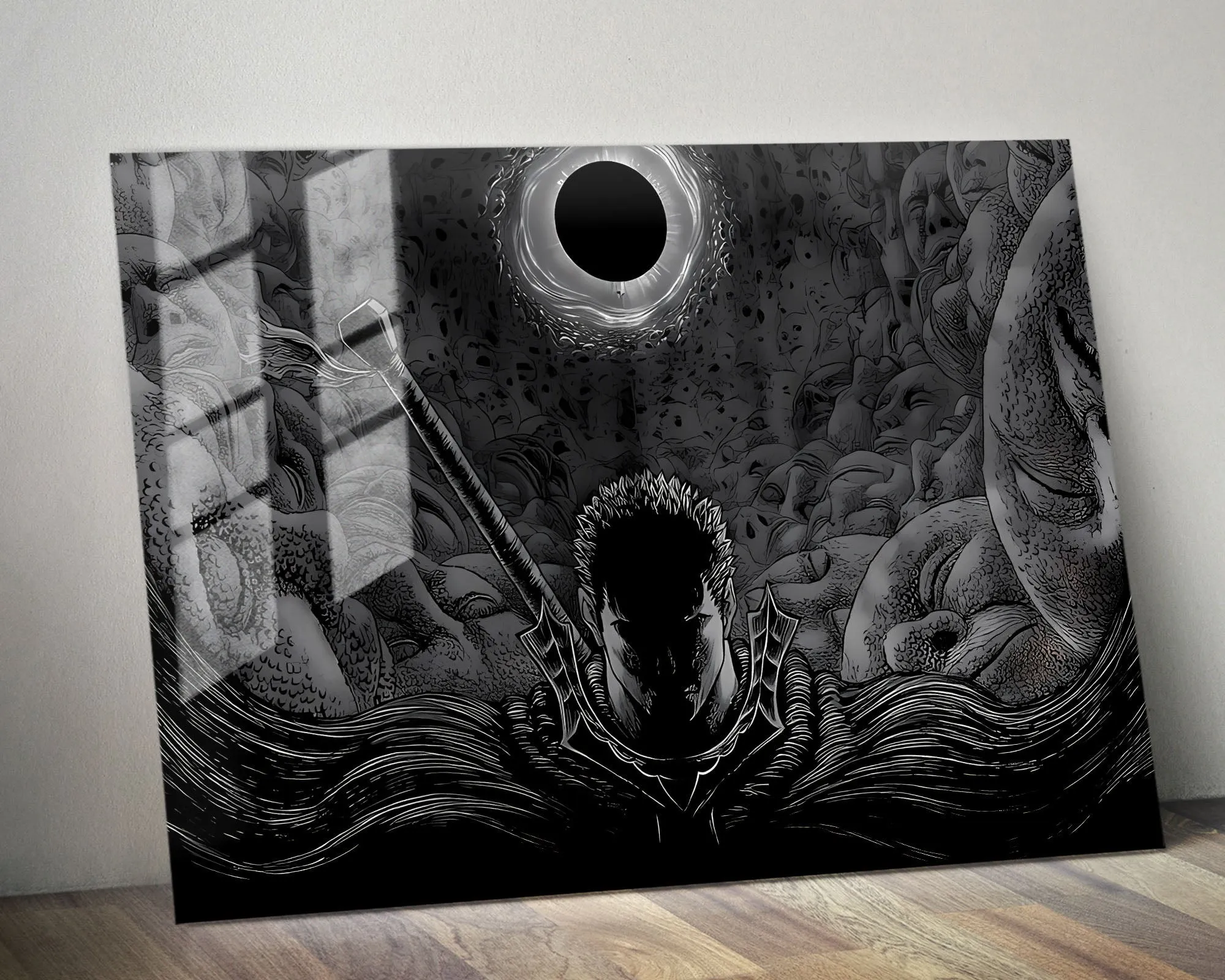 Beserk Black and White Metal Poster