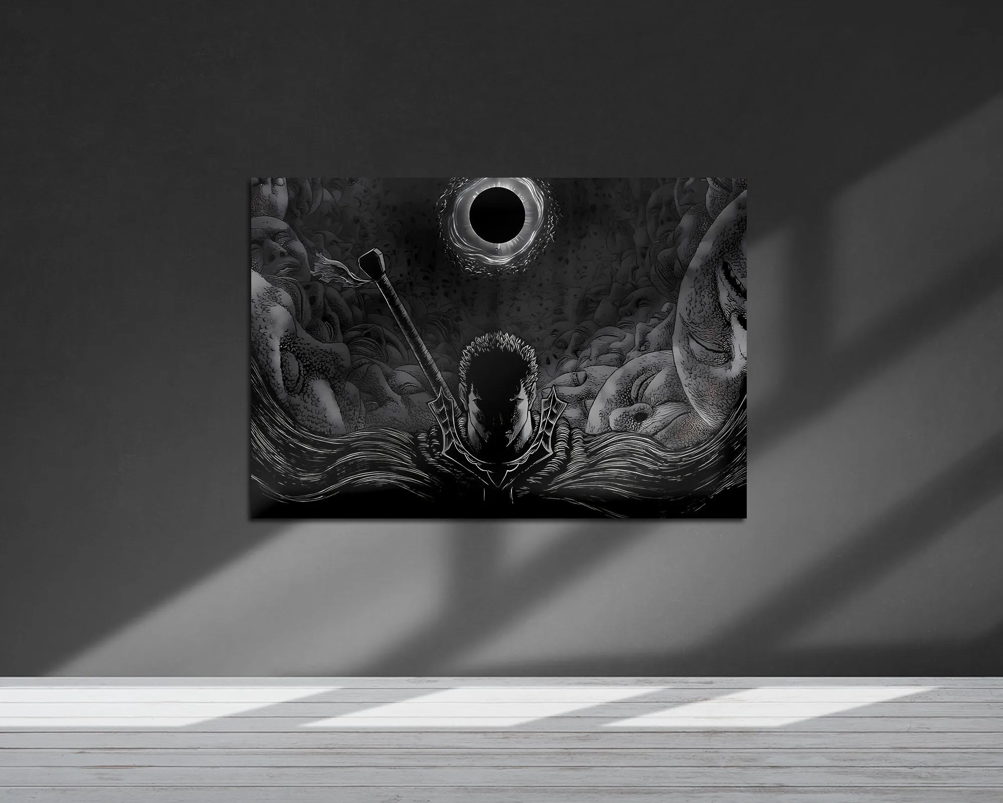 Beserk Black and White Metal Poster