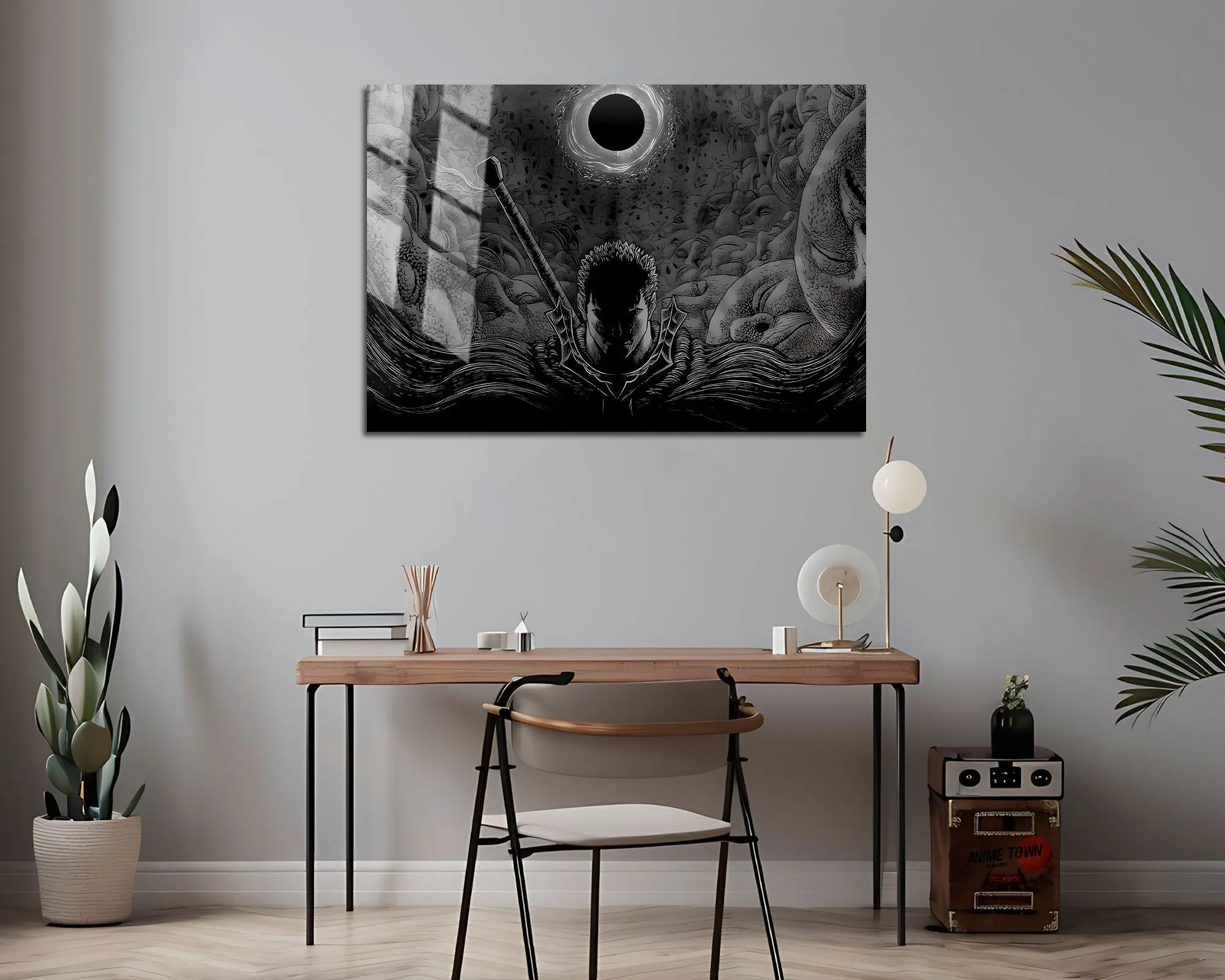 Beserk Black and White Metal Poster