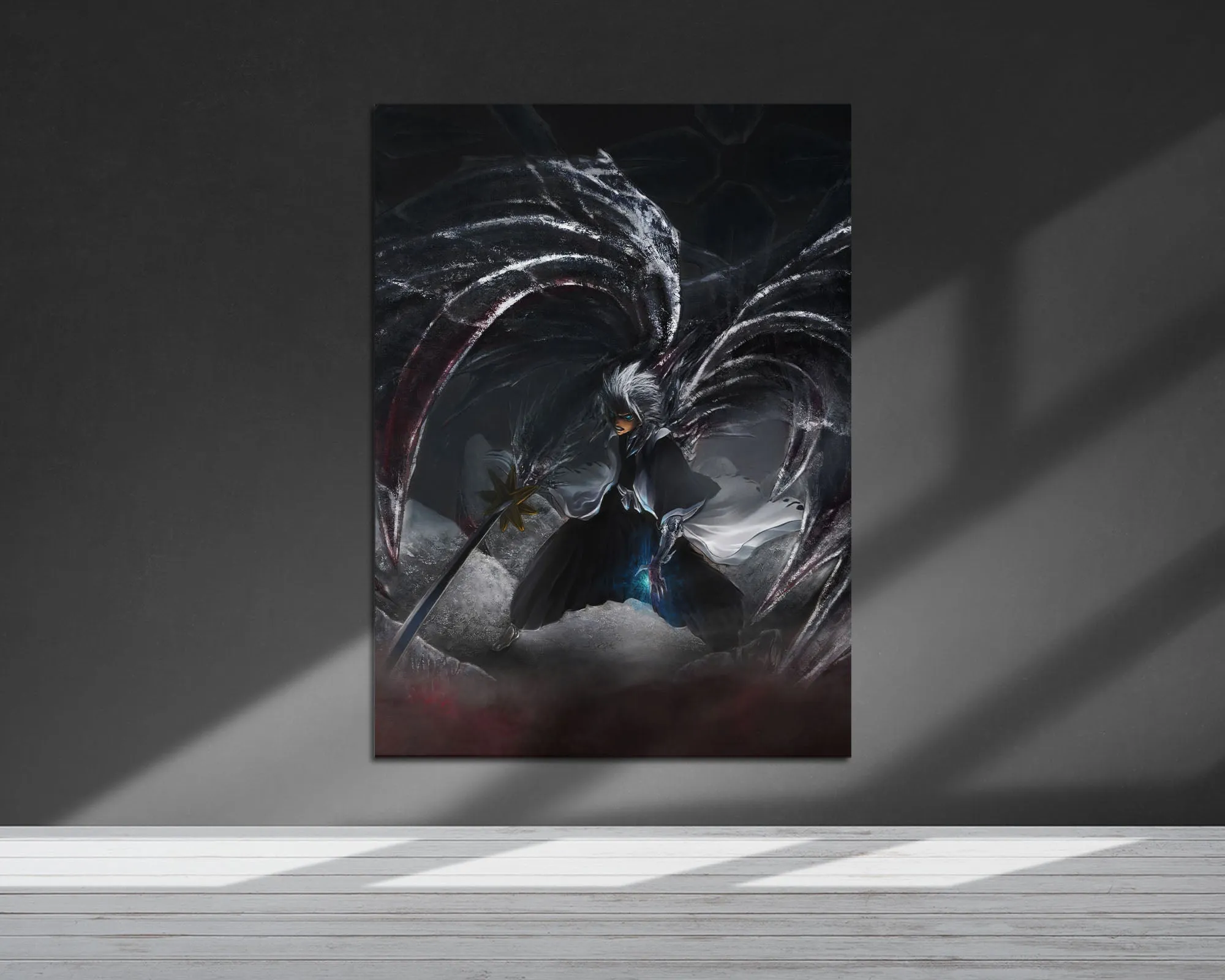 Bleach Hitsugaya Toshiro Dark Bankai Metal Poster