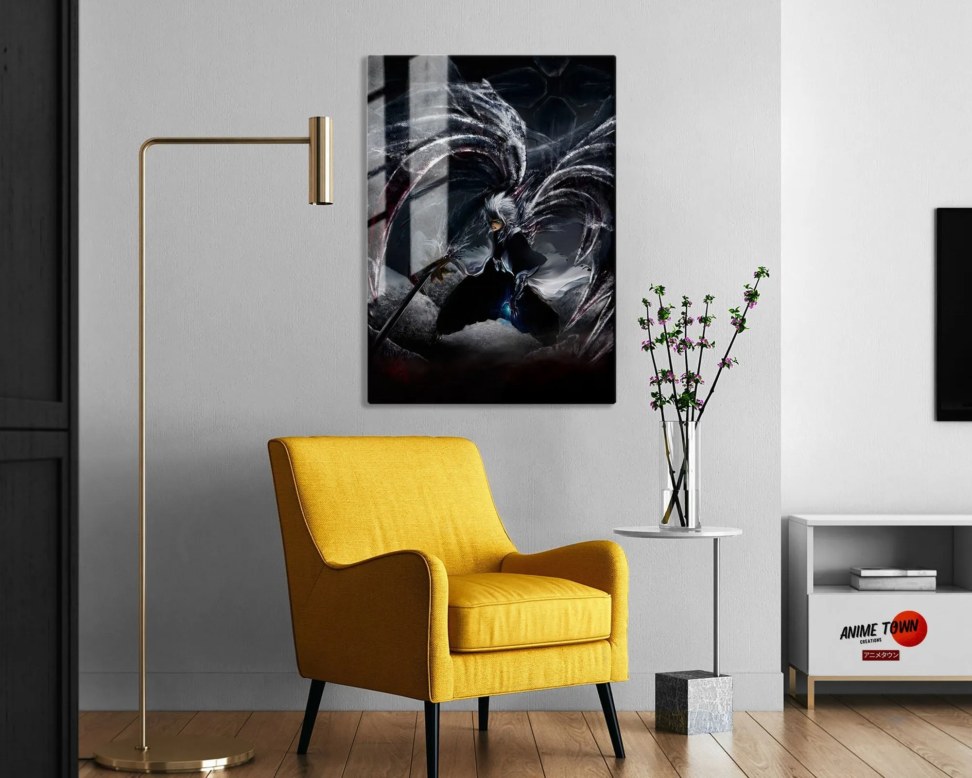 Bleach Hitsugaya Toshiro Dark Bankai Metal Poster