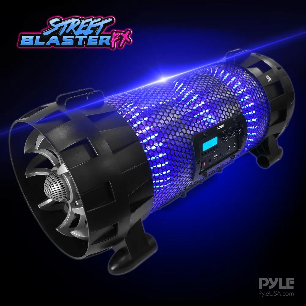 Bluetooth   Nfc Boombox Stereo Speaker System With Multi-Color App Controlled Led Party Lights, Built-In Rechargeable Battery