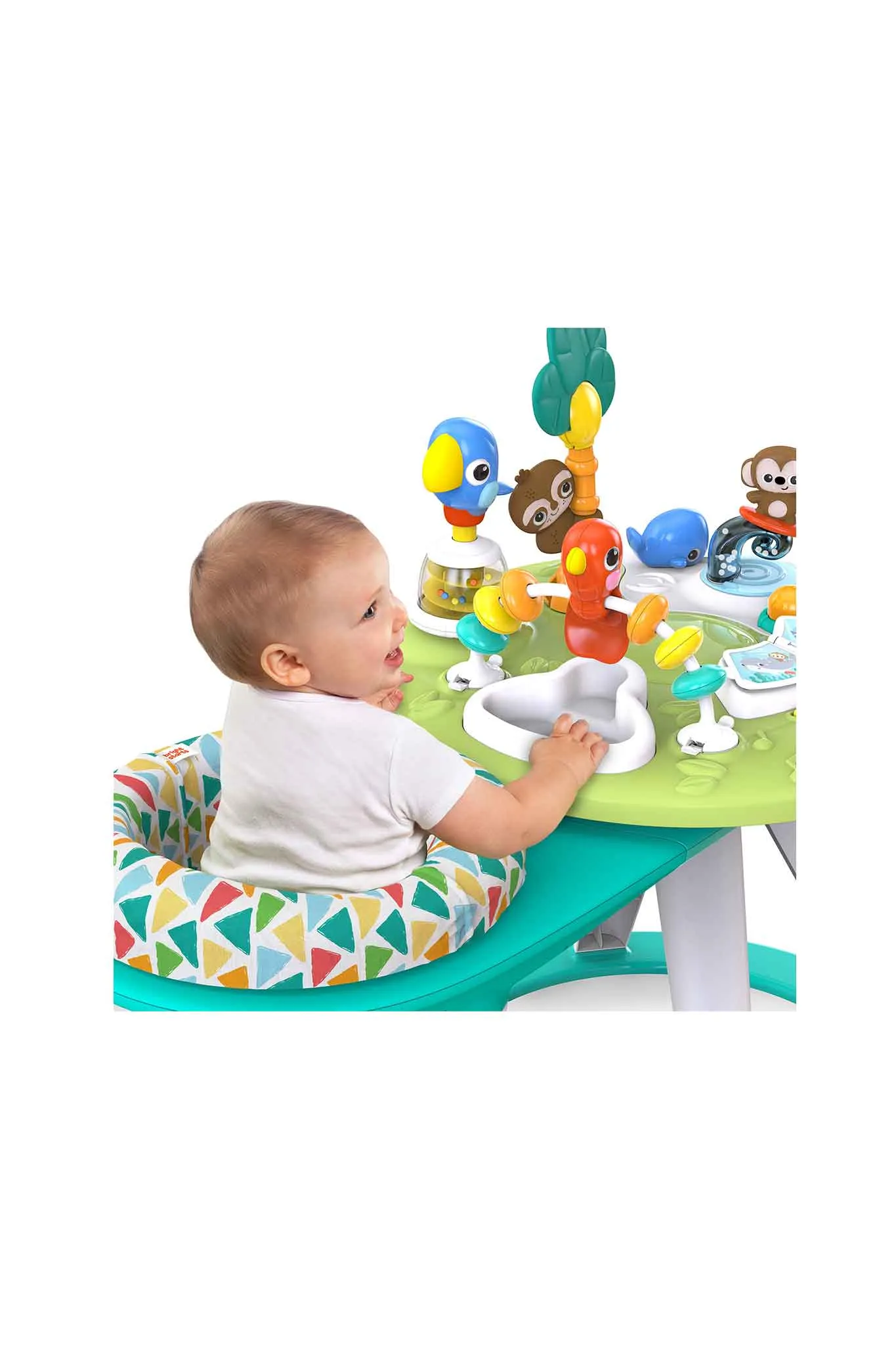 Bright Starts Around We Go 2-in-1 Walk Around Activity Center & Table Tropic Cool