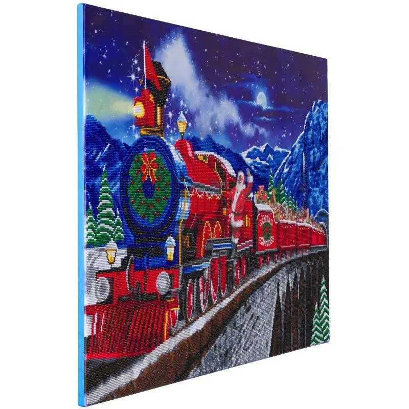 Santa Express Crystal Art Kit - 90x65cm Stunning DIY Holiday Decoration