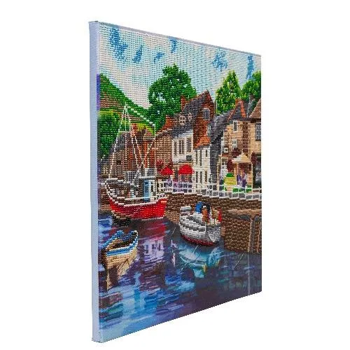 CAK-A162L: "Harbour" 40x50cm Crystal Art Kit