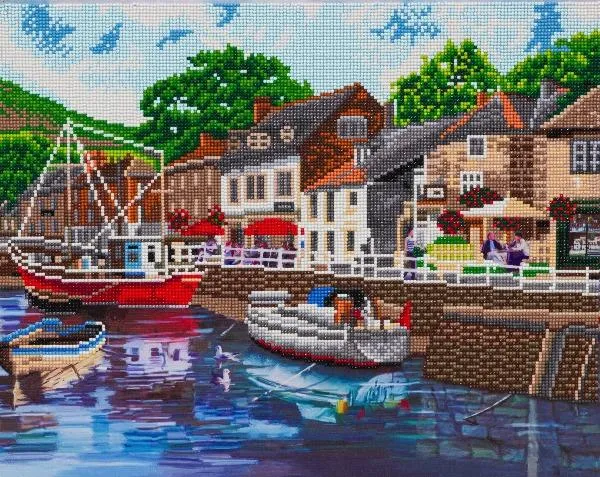 CAK-A162L: "Harbour" 40x50cm Crystal Art Kit